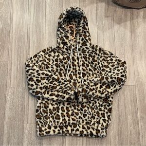 Cheetah Print Fur Hoodie
